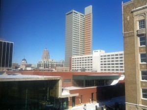 Ft Wayne skyline (convention center below)